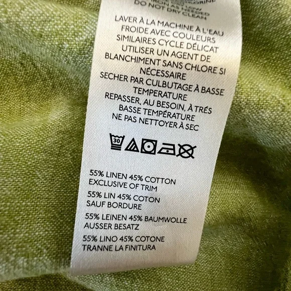 Anthologie Linen Colorblock Dress- Size LP - Picture 7 of 7